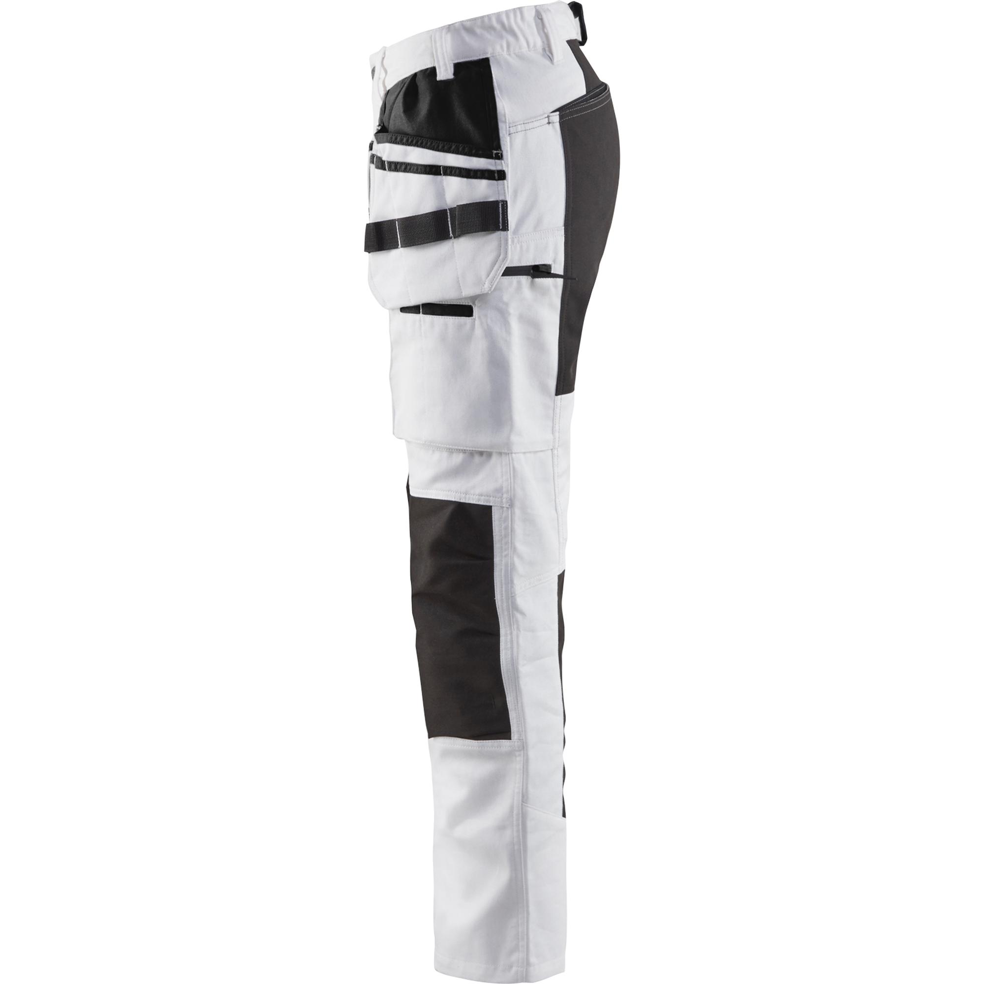 Blaklader Ladies Painters Trousers with Stretch Inserts, White/Black (3)