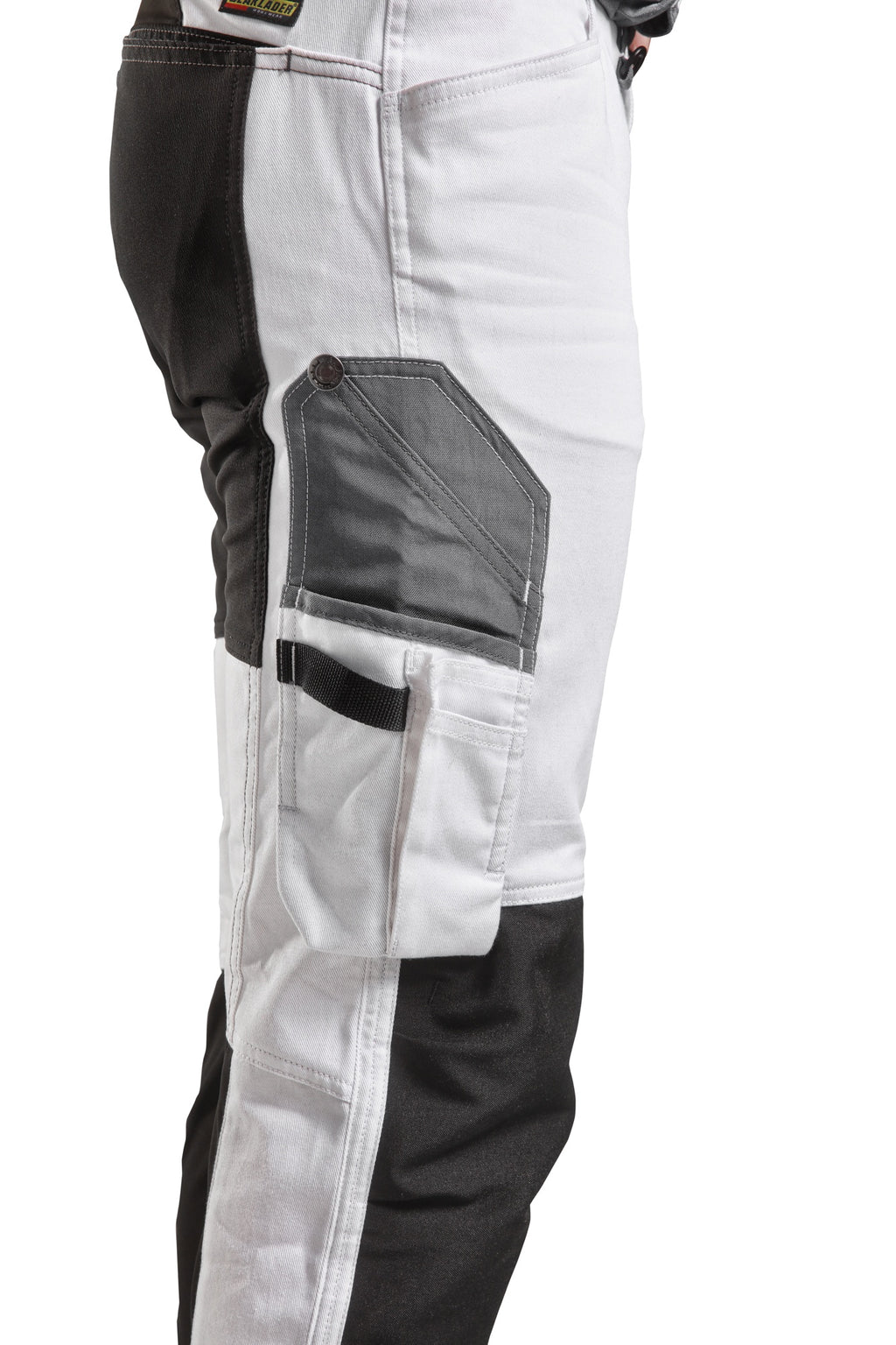Blaklader Ladies Painters Trousers with Stretch Inserts, White/Black (8)