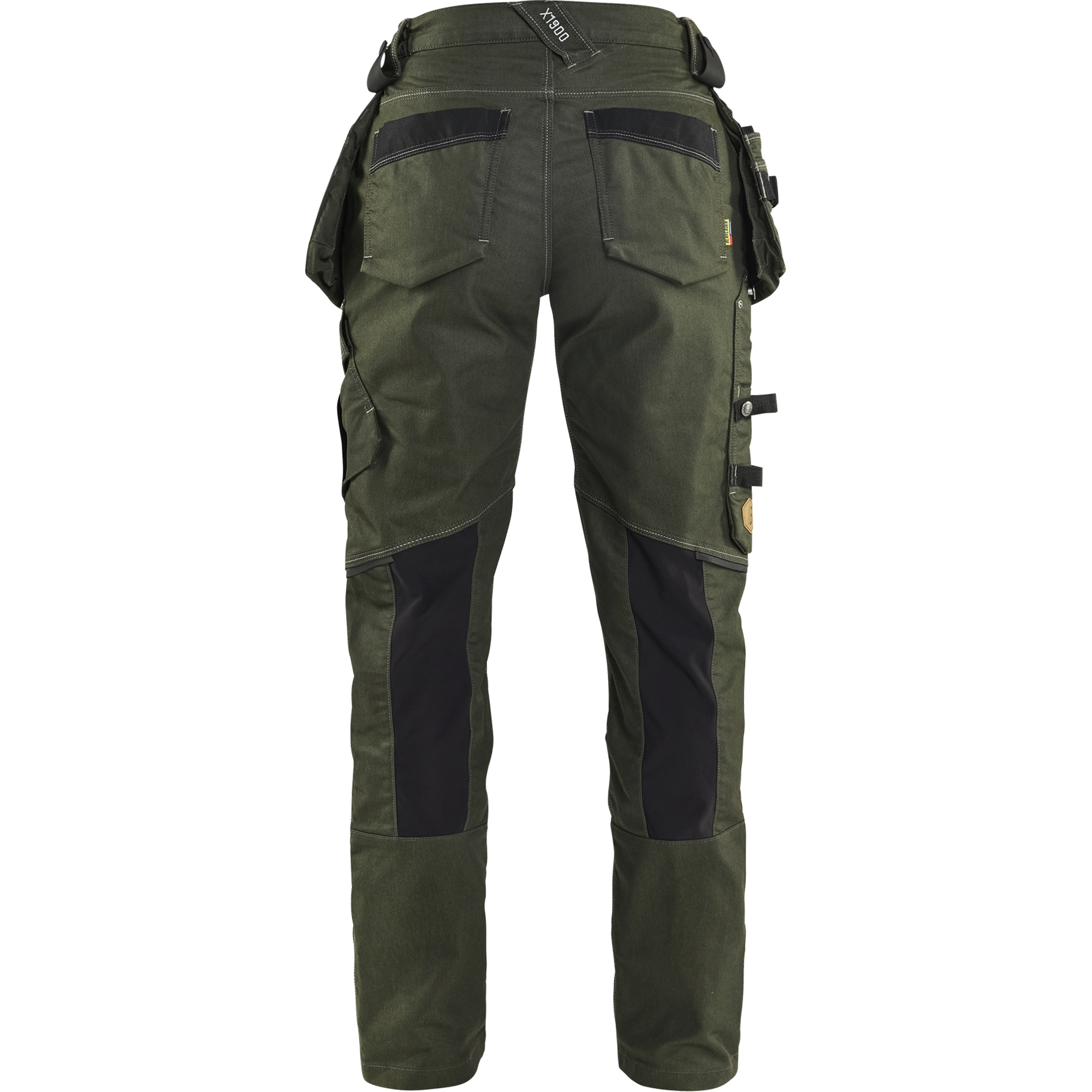 Blaklader X1900 Ladies Stretch Craftsman Work Trousers, Forest Green/Black (3)