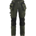 Blaklader X1900 Ladies Stretch Craftsman Work Trousers, Forest Green/Black