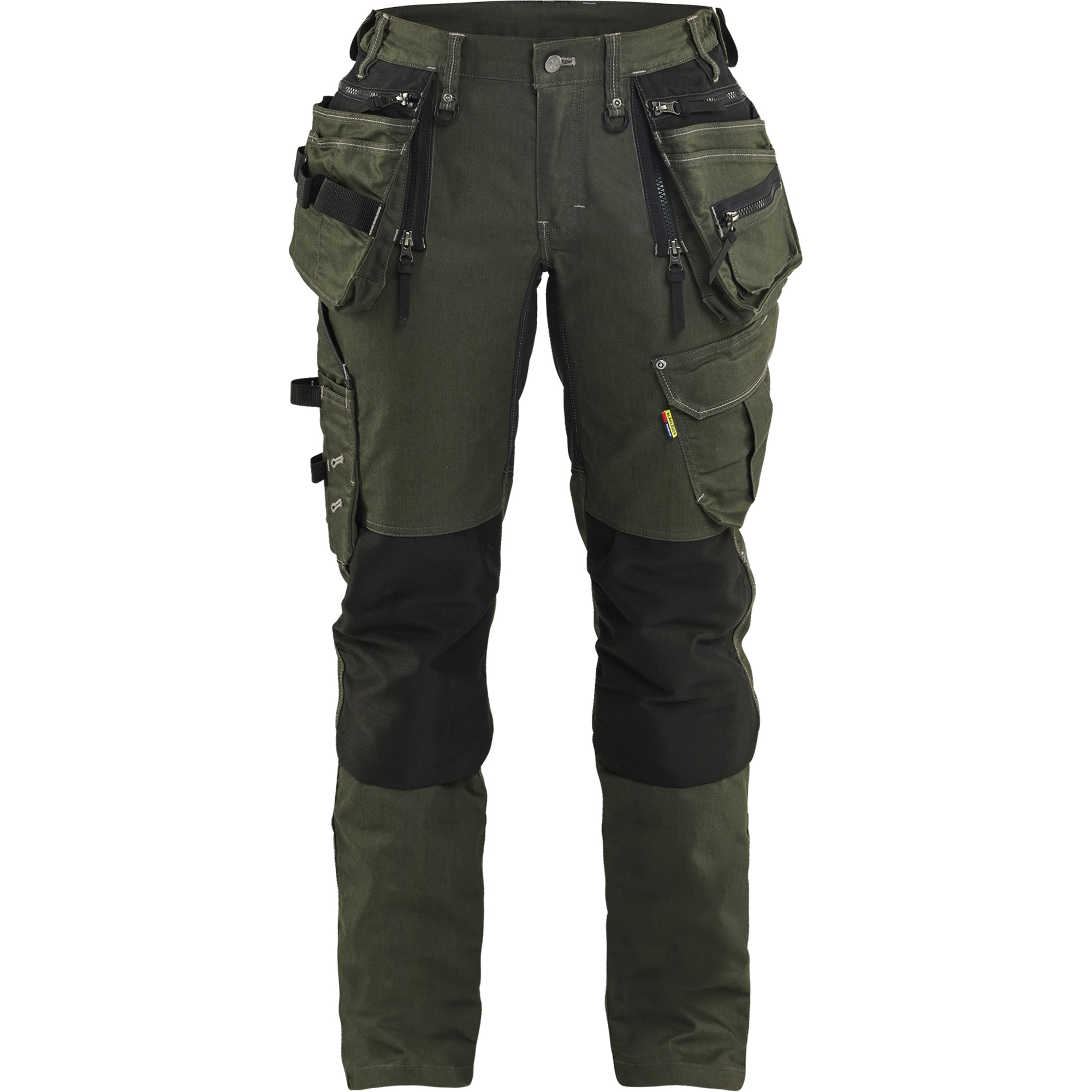 Blaklader X1900 Ladies Stretch Craftsman Work Trousers, Forest Green/Black
