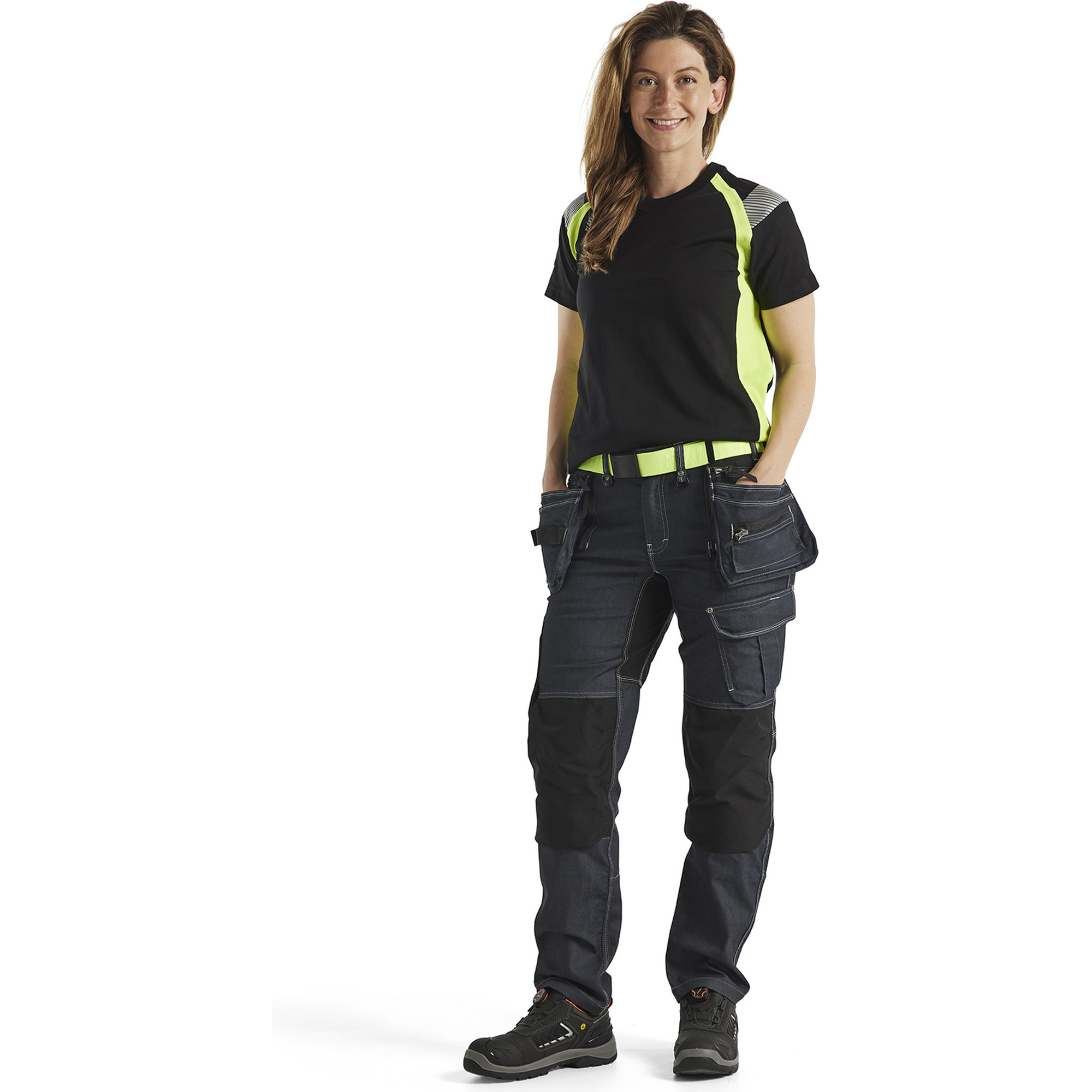 Blaklader X1900 Women's Stretch Craftsman Work Trousers, Navy/Black (5)