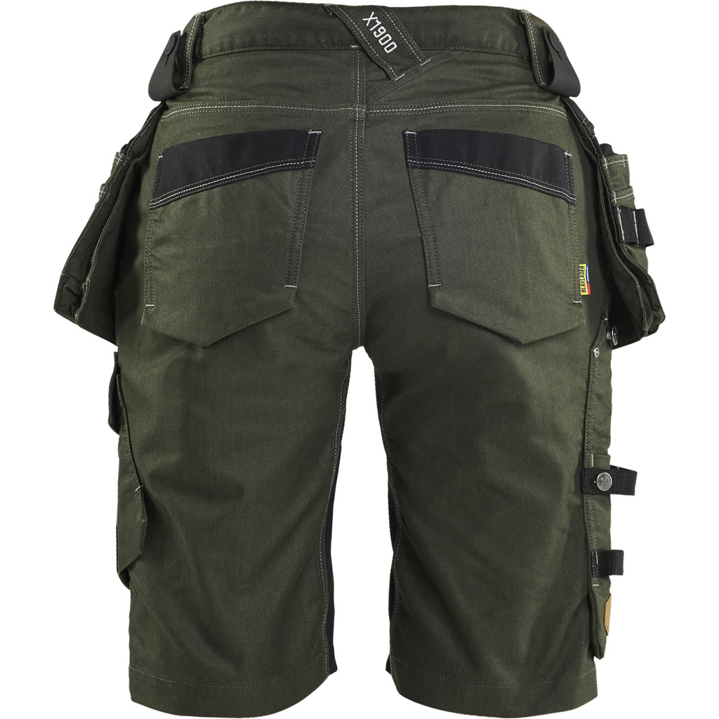 Blaklader X1900 Ladies Stretch Craftsman Shorts, Forest Green/Black (4)