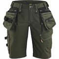 Blaklader X1900 Ladies Stretch Craftsman Shorts, Forest Green/Black