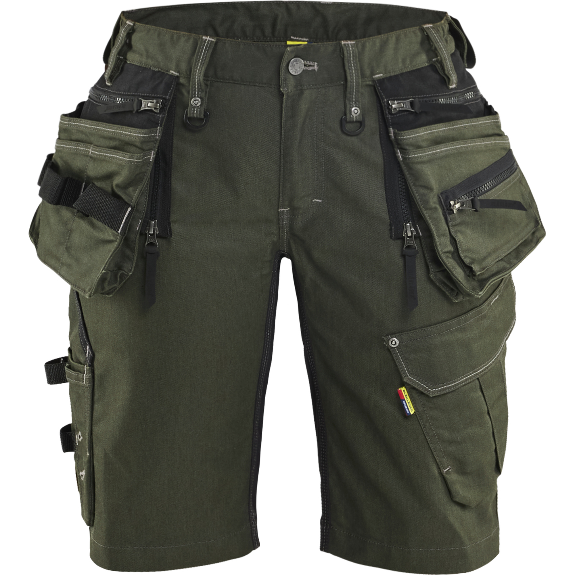 Blaklader X1900 Ladies Stretch Craftsman Shorts, Forest Green/Black