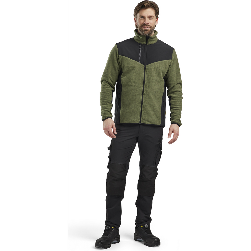 Blaklader Softshell Knitted Jacket, Autumn Green/Black (4)