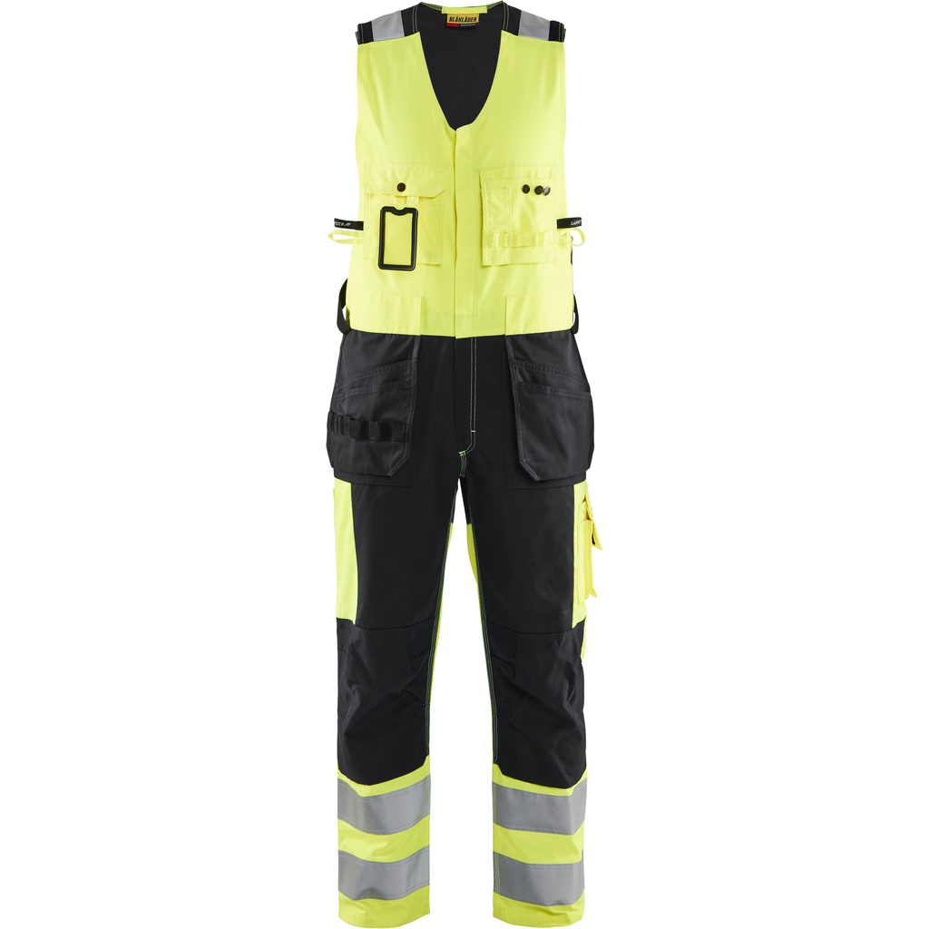 Blaklader High Vis Combination Trousers, Yellow/Black