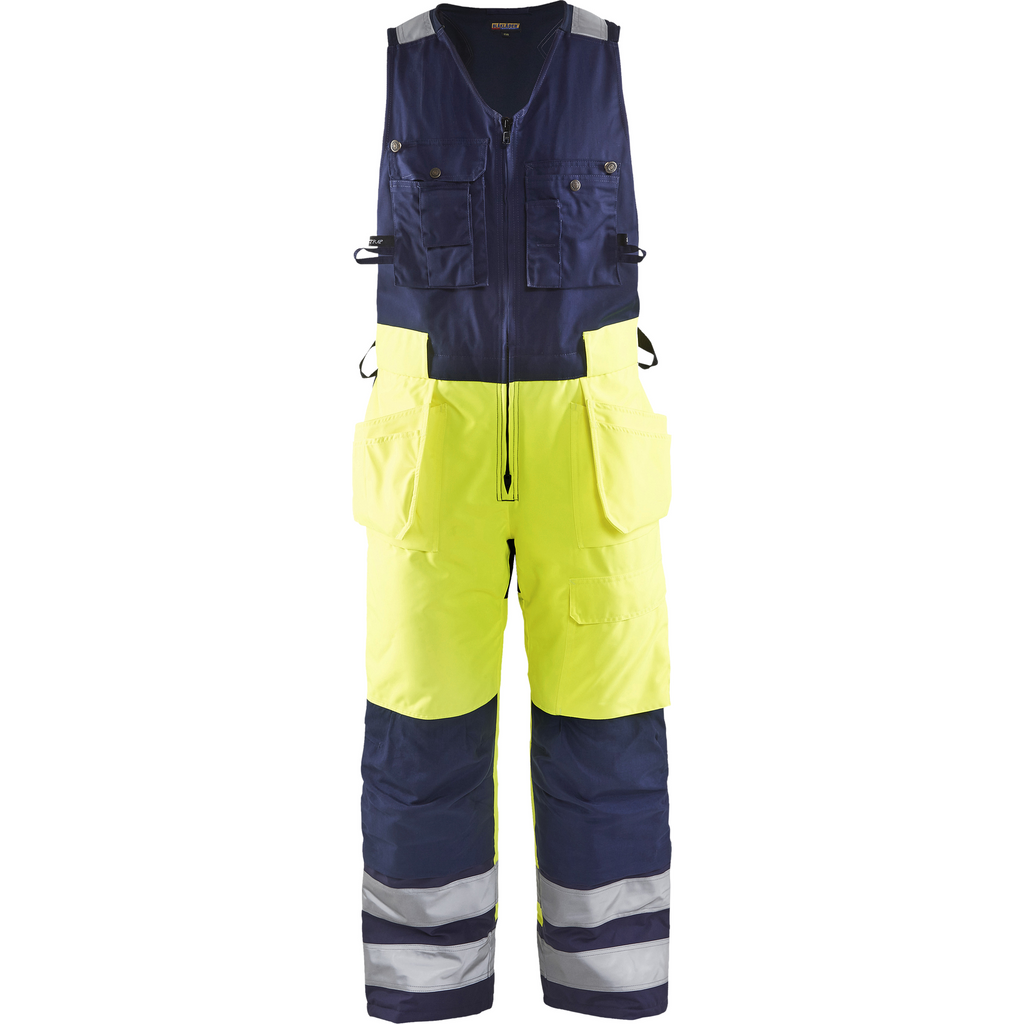 Blaklader High Vis Sleeveless Coverall, Yellow/Navy Blue