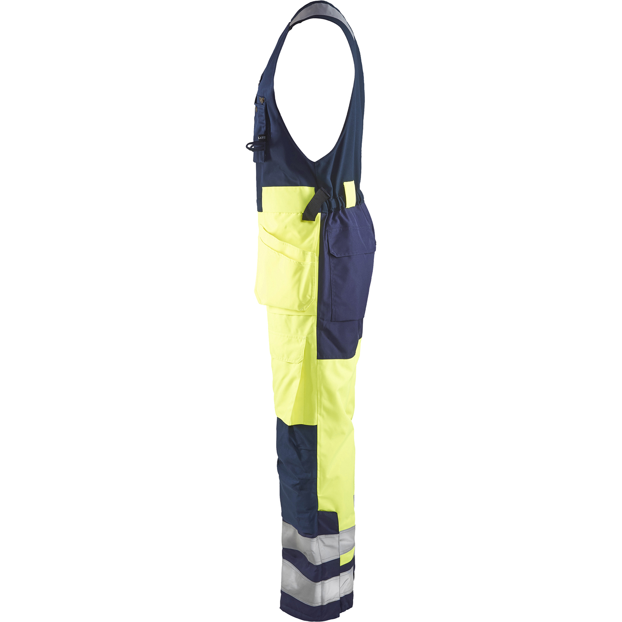 Blaklader High Vis Sleeveless Coverall, Yellow/Navy Blue (3)