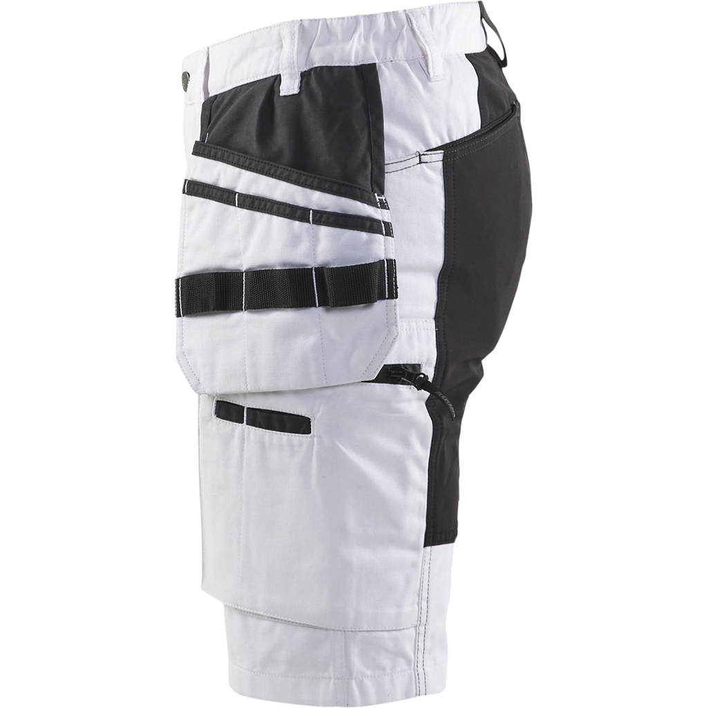Blaklader X1900 Ladies Stretch Painters Shorts, White/Black (3)
