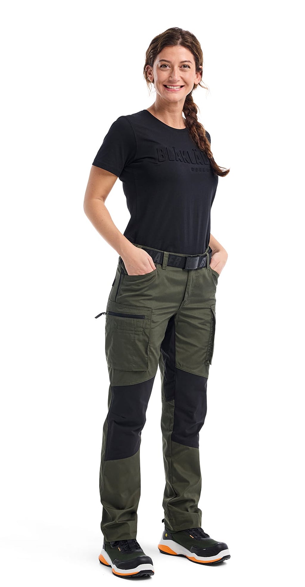 Blaklader Women's Stretch Work Trousers, Forest Green/Black (6)