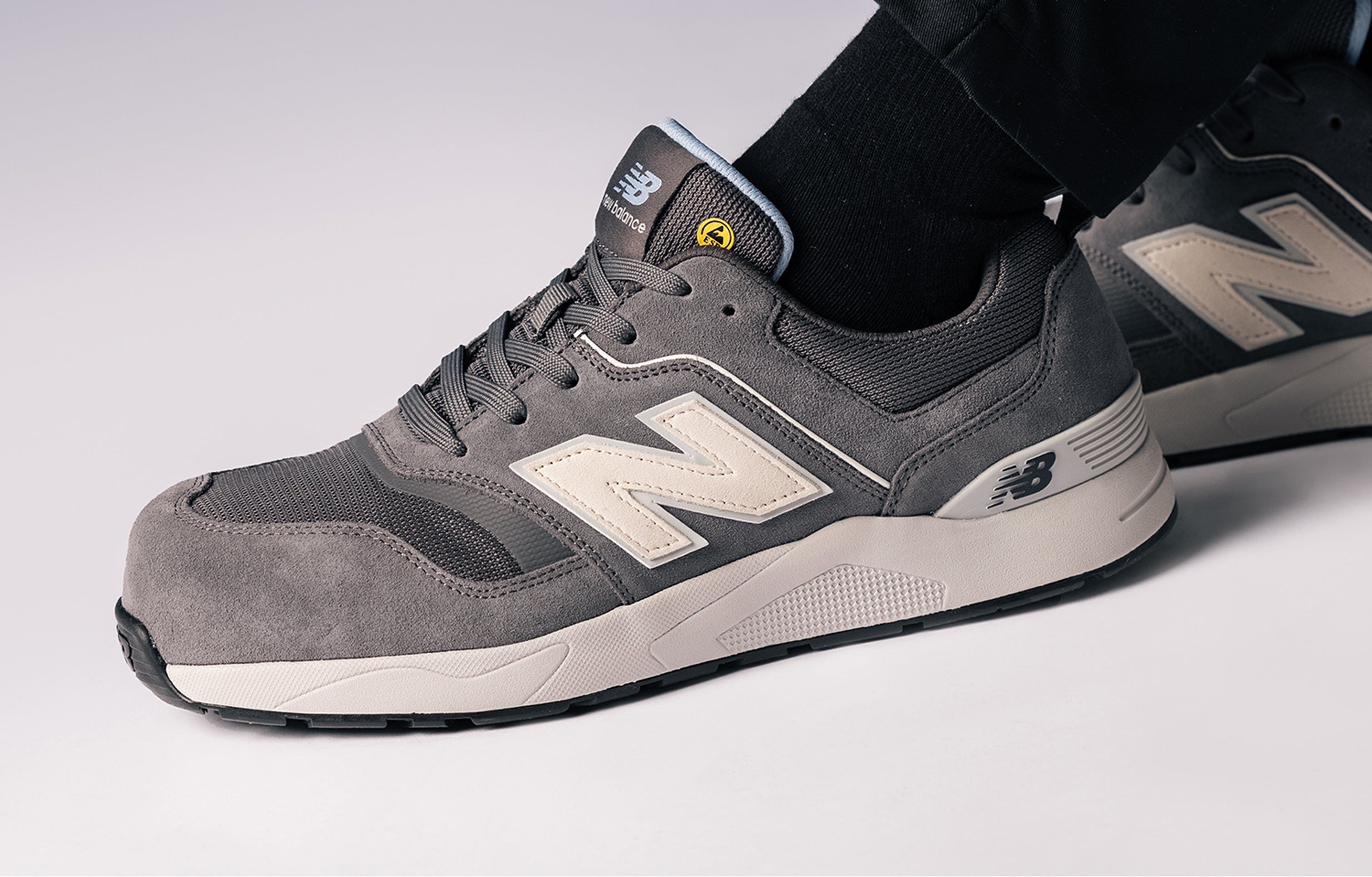 New Balance Elite Lite Mens Safety Shoes S1 PL HRO FO SC SR Grey/white (10)