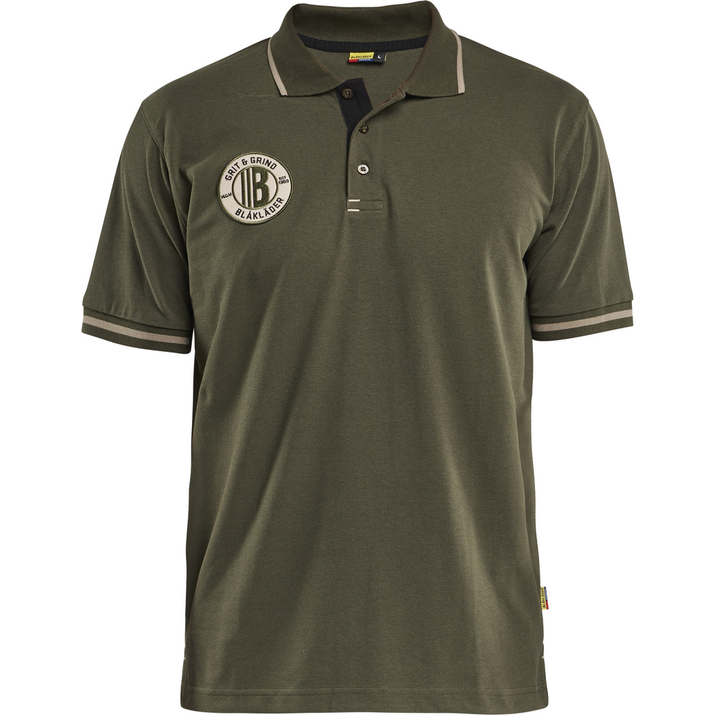 Blaklader Grit and Grind Polo Shirt, Forest Green