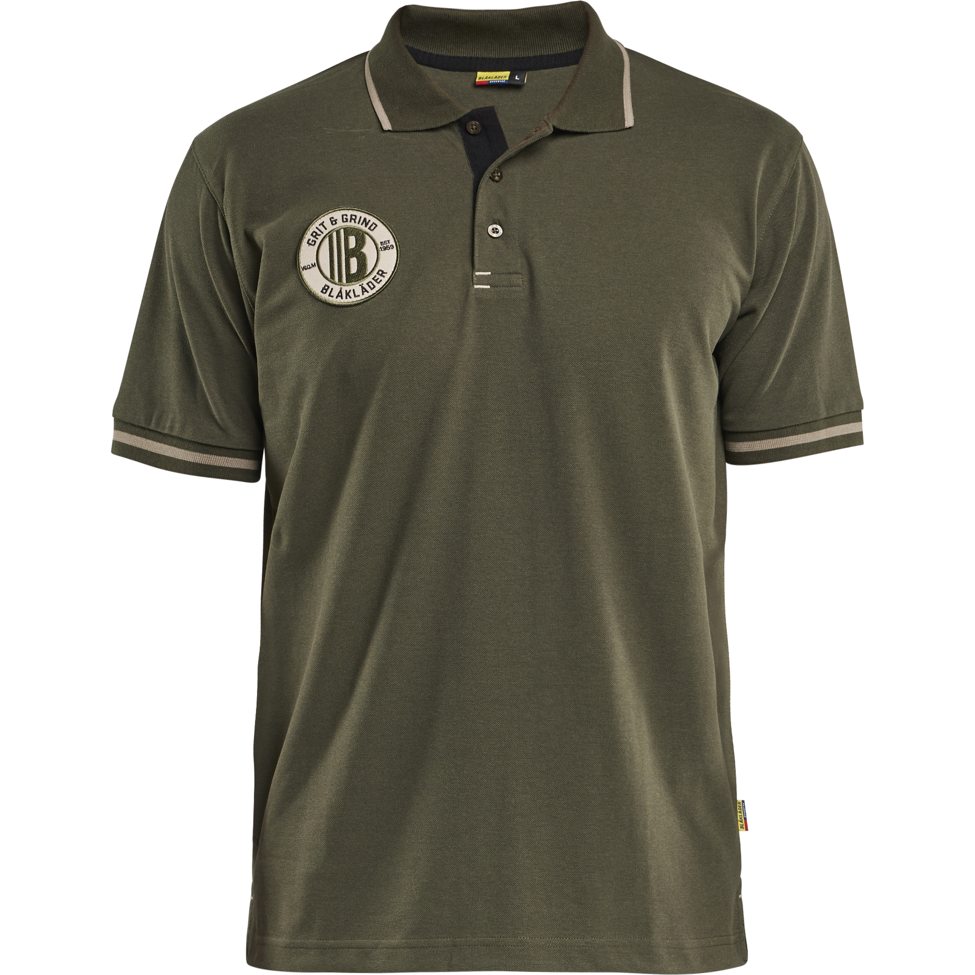 Blaklader Grit and Grind Polo Shirt, Forest Green