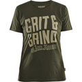Blaklader Grit and Grind Women's T-Shirt, Forest Green