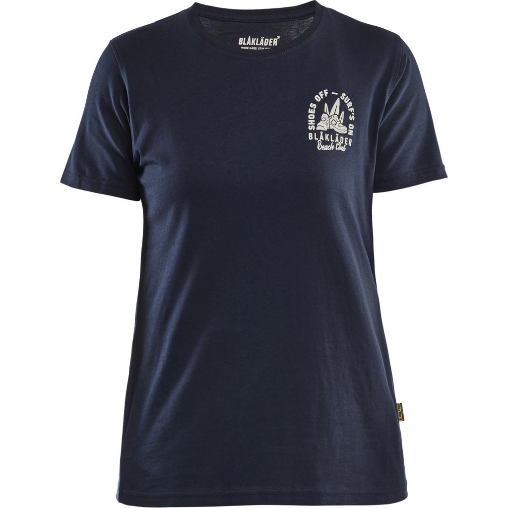 Blaklader Beach Club Ladies T-Shirt, Dark Navy