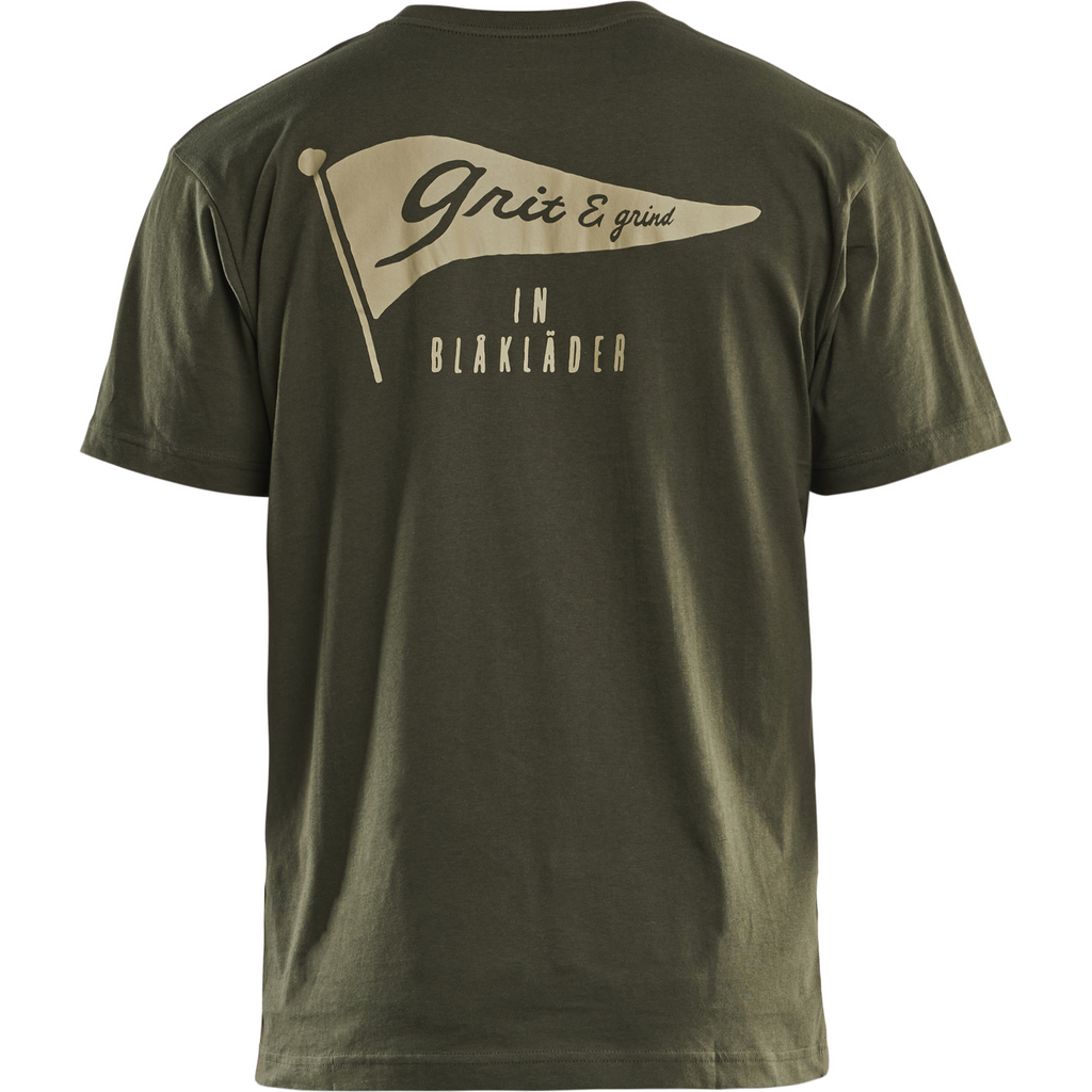 Blaklader Grit Flag T-Shirt, Forest Green (4)