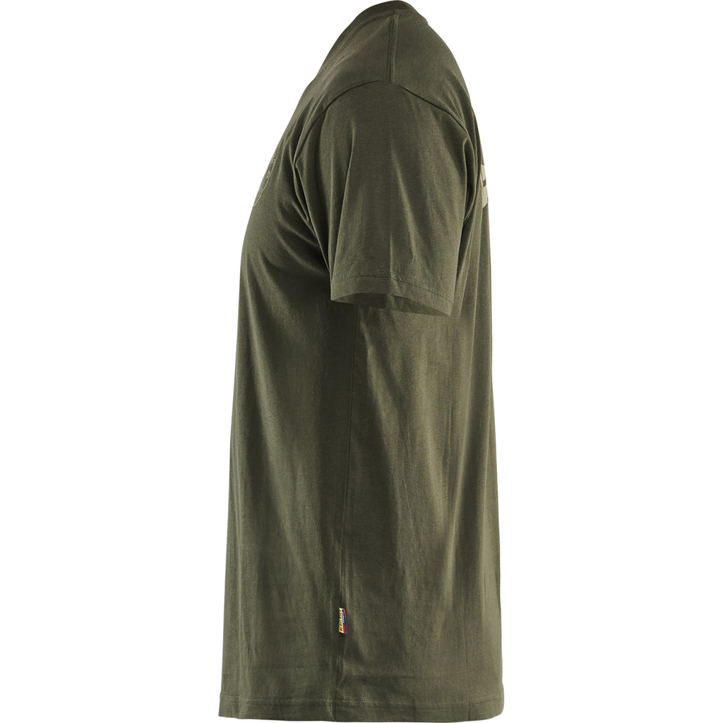 Blaklader Grit Flag T-Shirt, Forest Green (3)