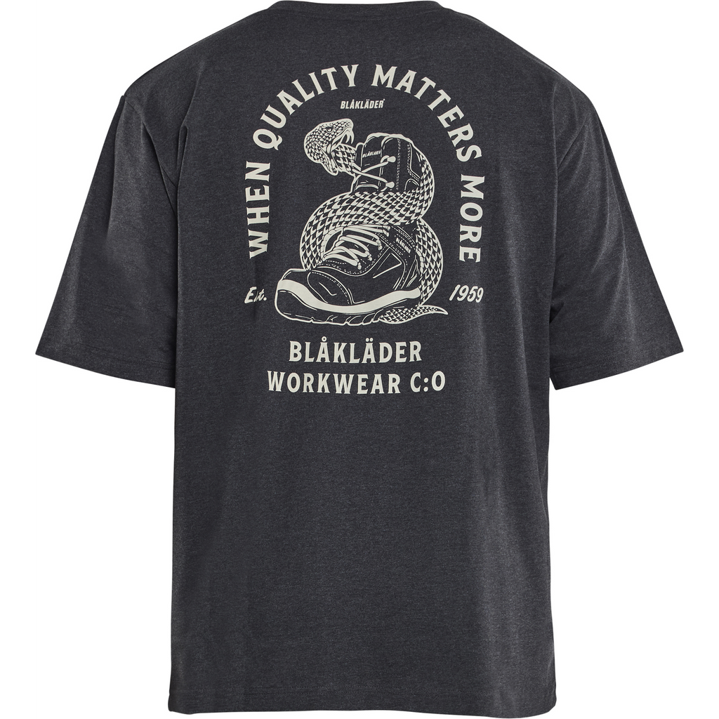 Blaklader Snake Loose Fit T-Shirt, Black Melange (4)