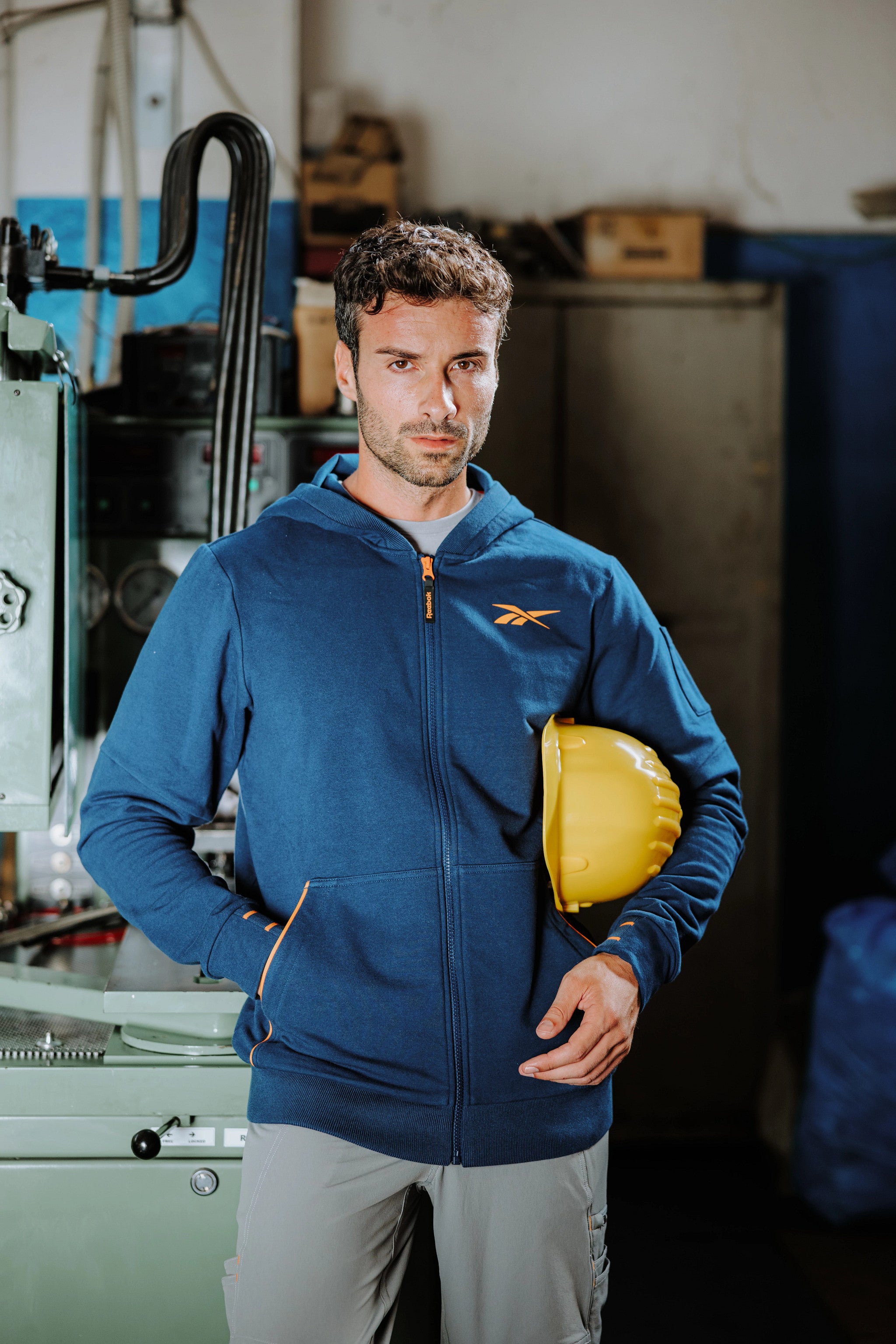 Reebok Mens Knitted Hoodie, Navy Blue (2)