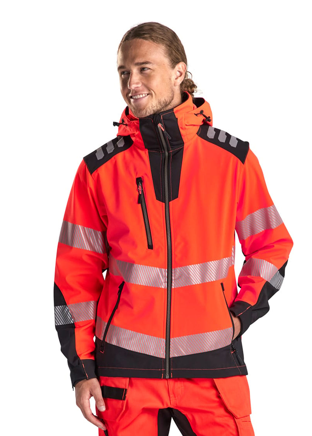 Blaklader High Vis Softshell Jacket, Red/Black (8)