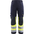 Blaklader Ladies Multi-Norm Work Trousers, Navy/Yellow