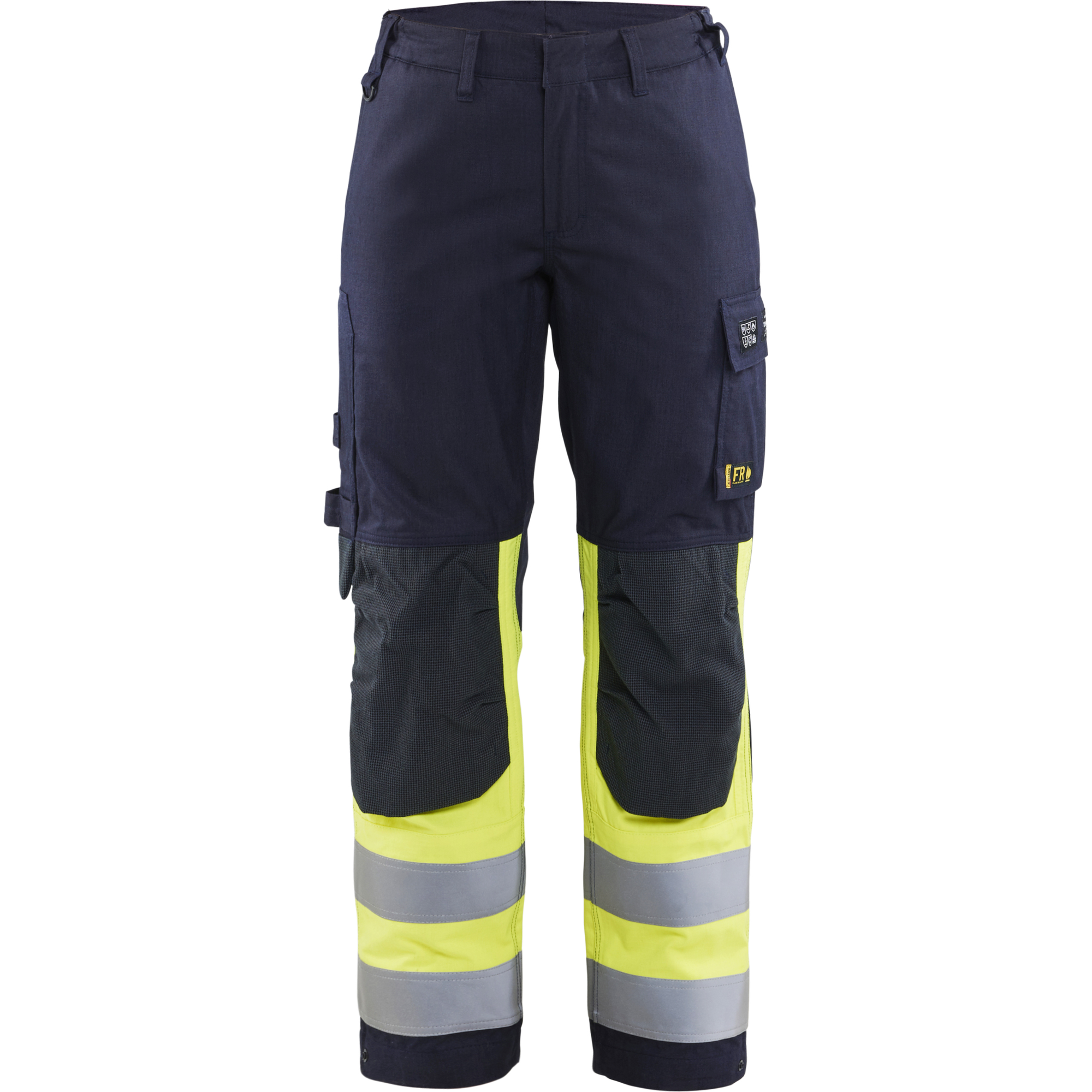 Blaklader Ladies Multi-Norm Work Trousers, Navy/Yellow