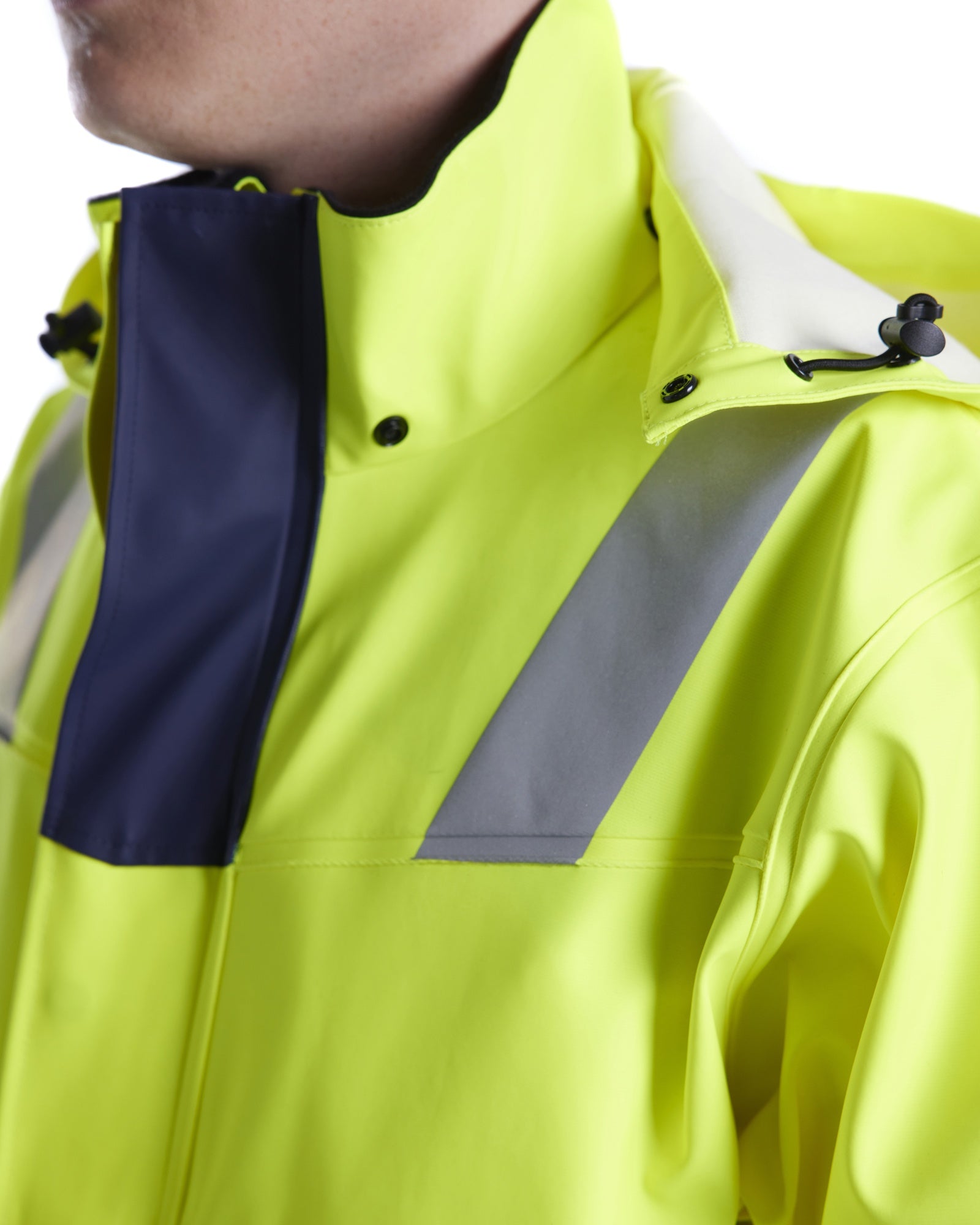 Blaklader Multinorm Rain Coat, Yellow/Navy Blue (7)