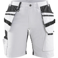 Blaklader X1900 Ladies Stretch Painters Shorts, White/Black