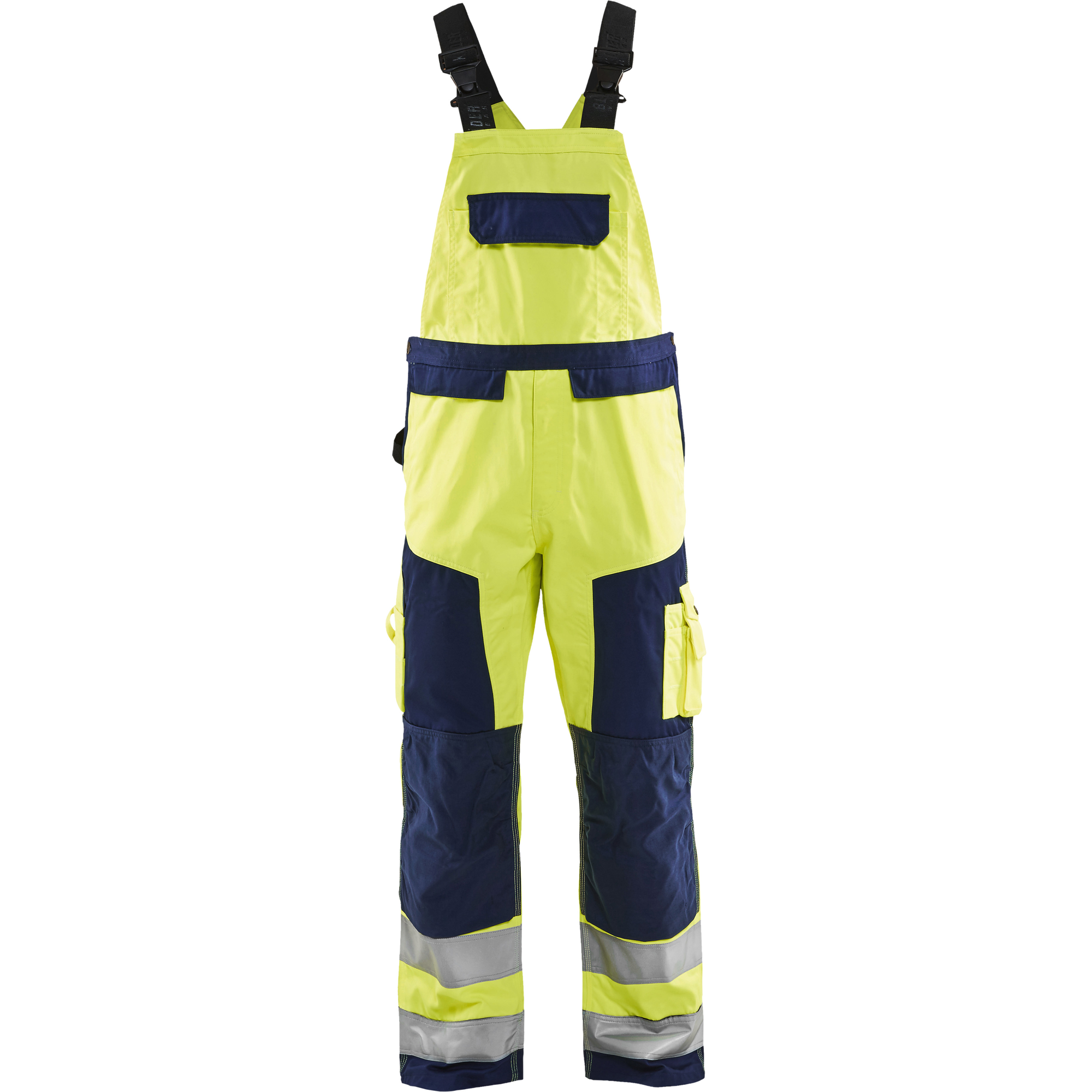 Blaklader High Vis Bib and Brace, Yellow/Navy