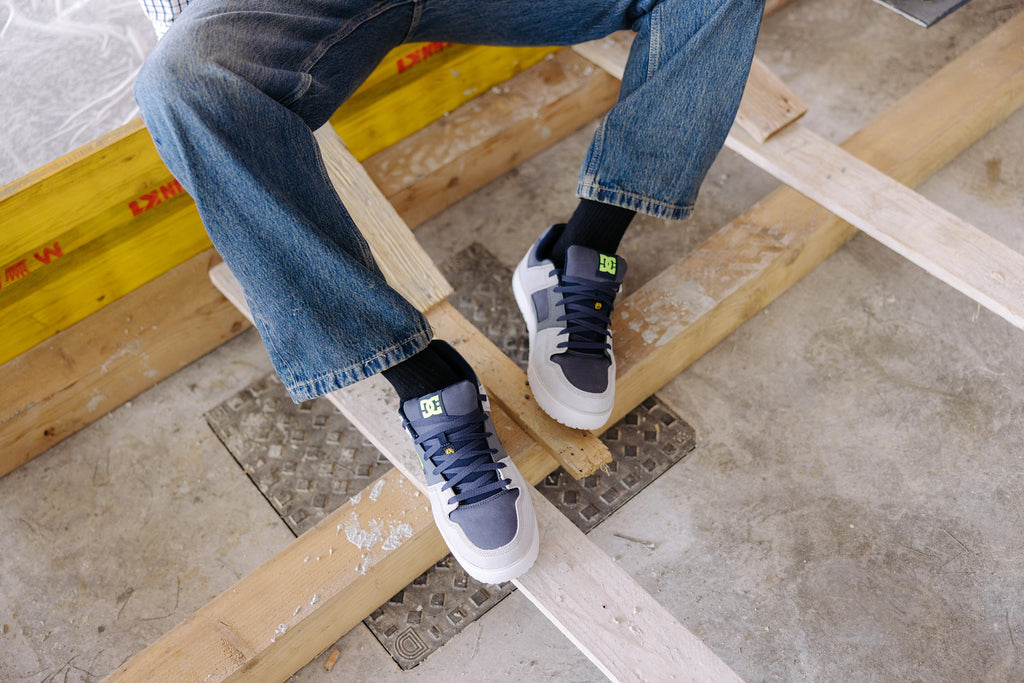 DC Shoes Pure Safety Safety Shoes S1PS, Gray/Blue (8)