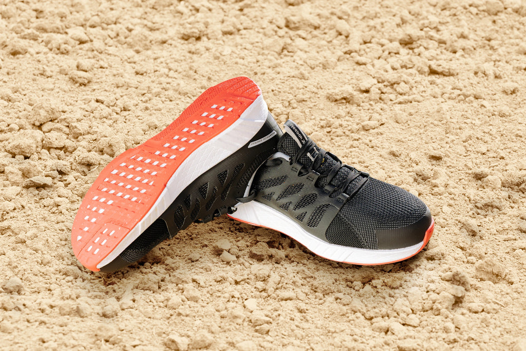 Reebok Fusion Flexweave Safety Shoes S1P, Black/White/Orange (7)