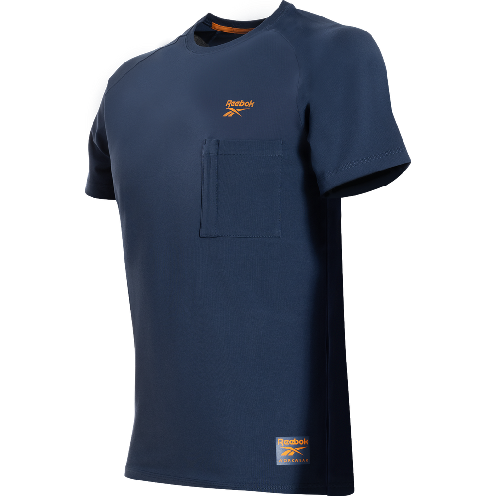 Reebok Lockup Mens Knitted T-shirt, Navy Blue