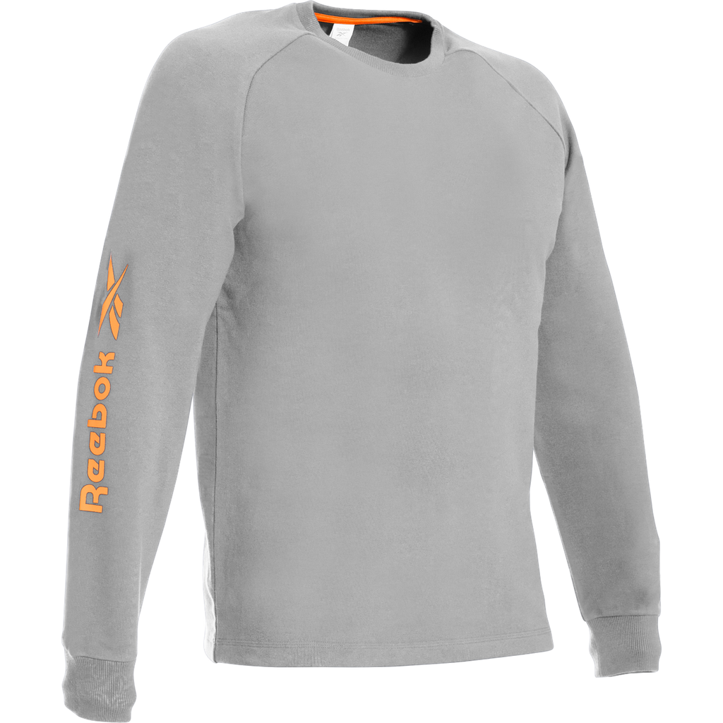 Reebok Mens Knitted Sweatshirt, Light Grey