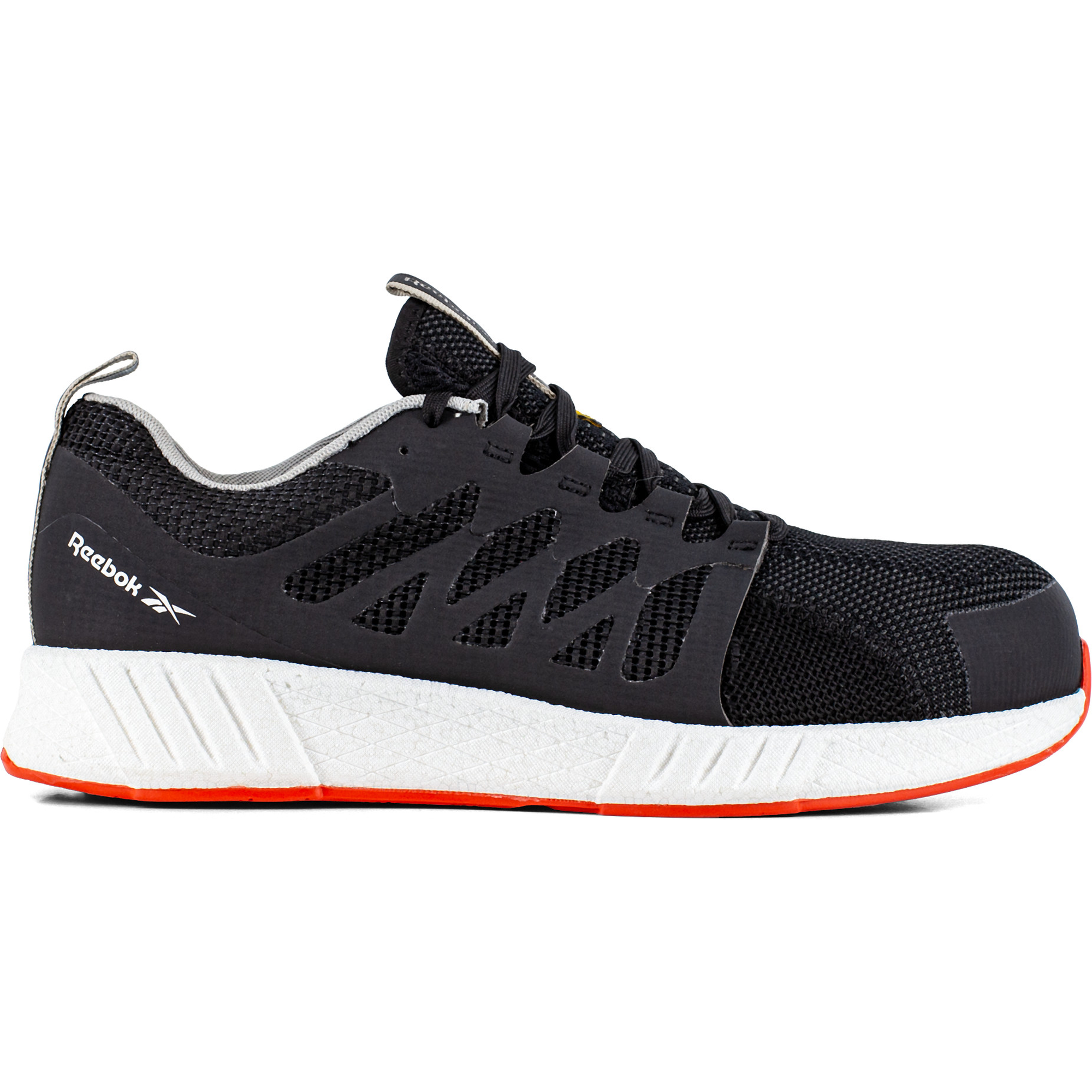 Reebok Fusion Flexweave Safety Shoes S1P, Black/White/Orange (2)