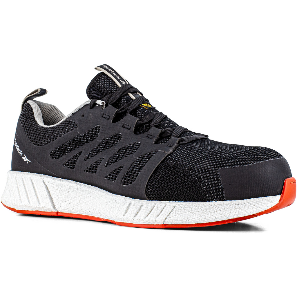 Reebok Fusion Flexweave Safety Shoes S1P, Black/White/Orange