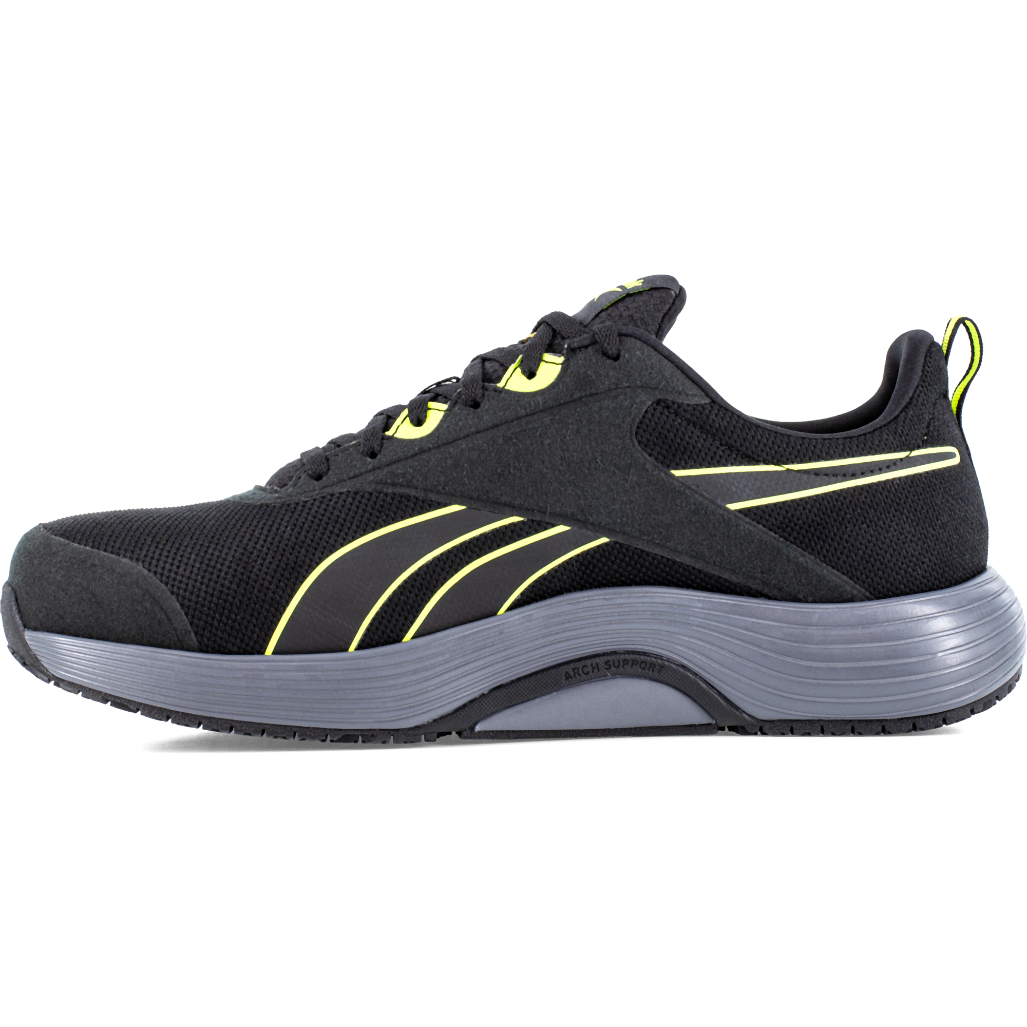 Reebok Lite Plus Safety Shoes S1PS, Black/Neon (5)