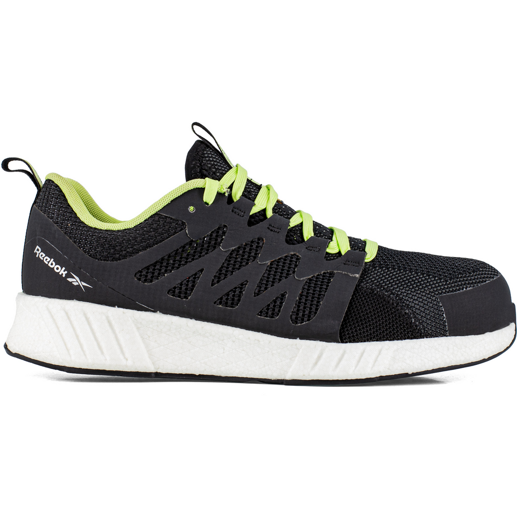 Reebok Fusion Flexweave Safety Shoes S1P, Black/Lime/White (2)
