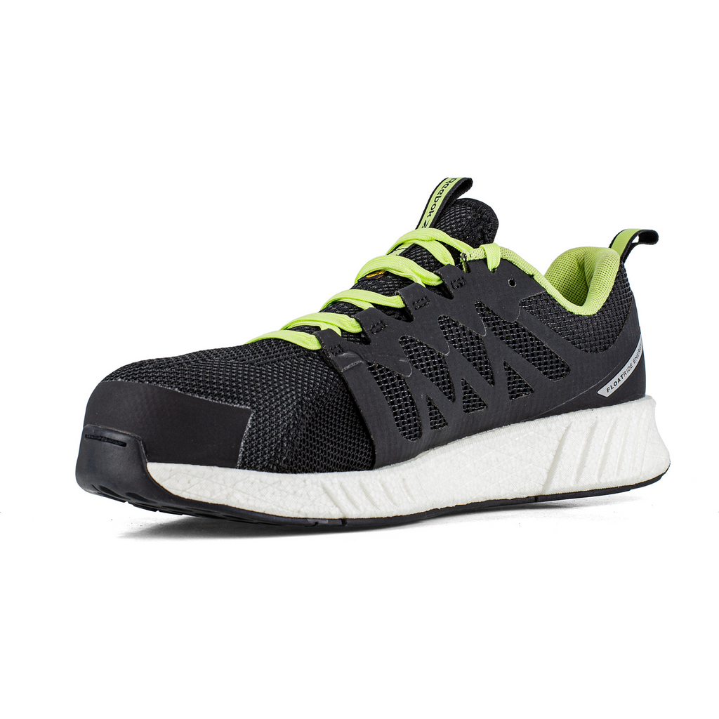 Reebok Fusion Flexweave Safety Shoes S1P, Black/Lime/White (3)