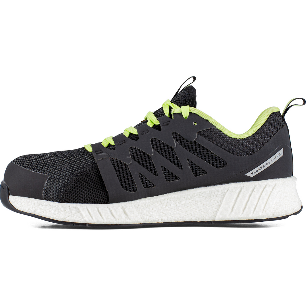 Reebok Fusion Flexweave Safety Shoes S1P, Black/Lime/White (4)