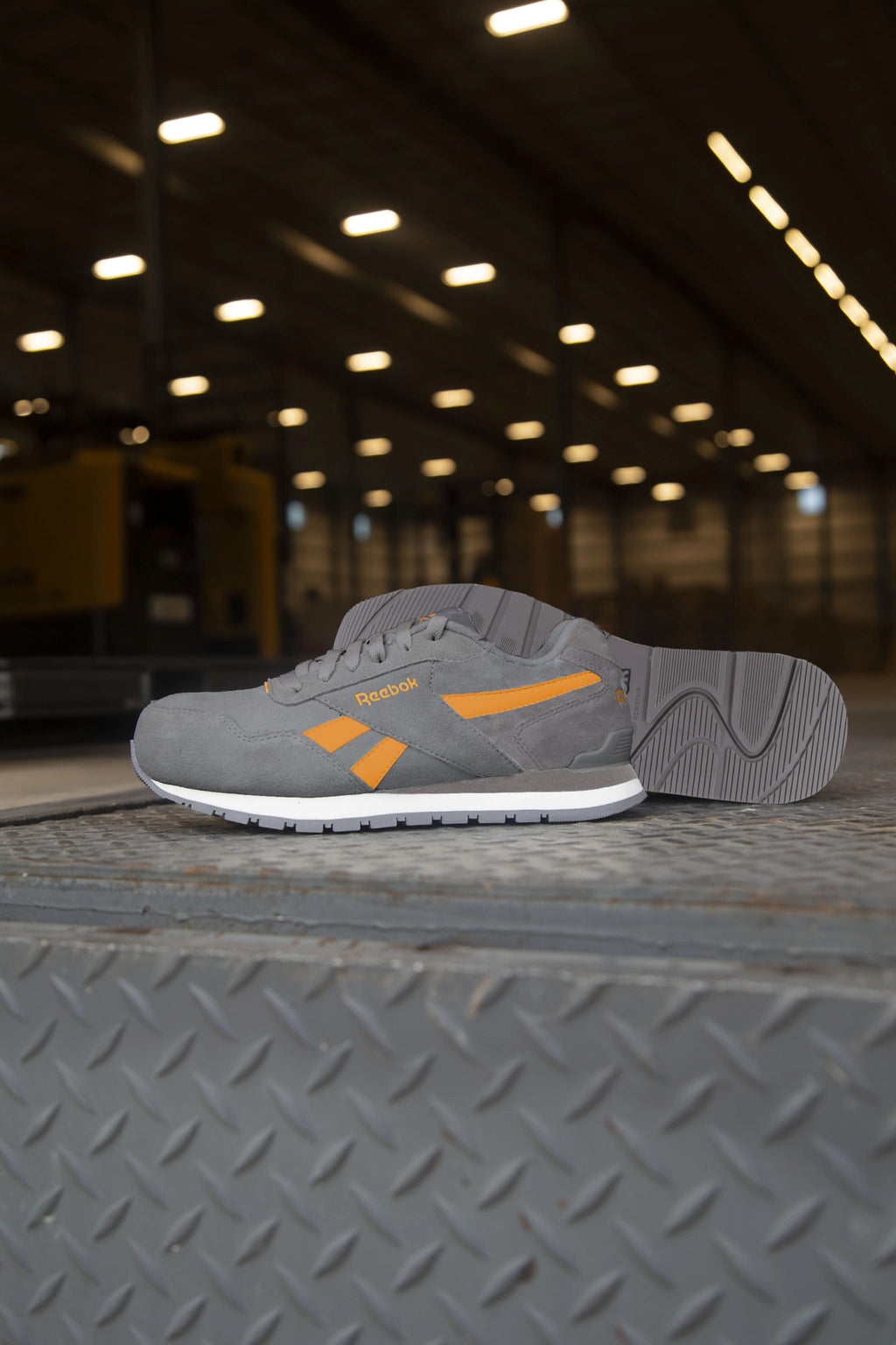 Reebok Royal Glide Safety Shoes S1P, Grey/Orange (8)