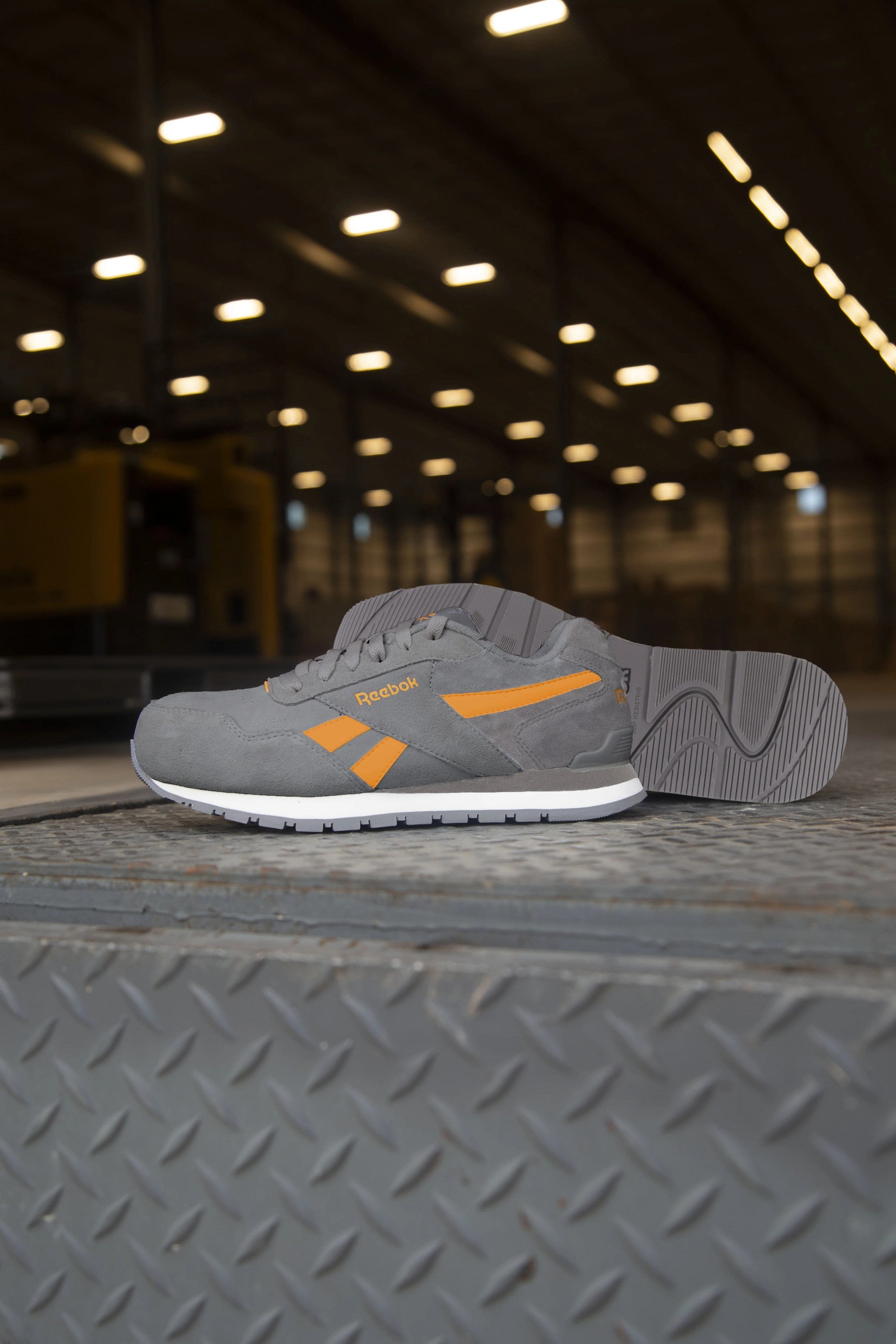 Reebok Royal Glide Safety Shoes S1P, Grey/Orange (8)