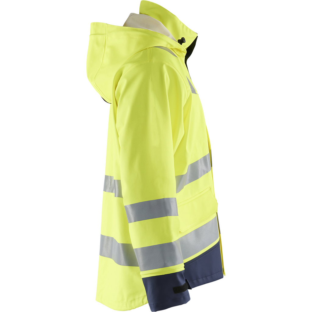 Blaklader Multinorm Rain Coat, Yellow/Navy Blue (2)