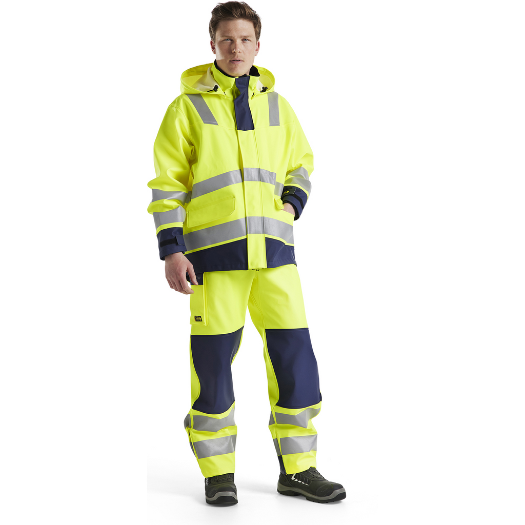 Blaklader Multinorm Rain Coat, Yellow/Navy Blue (6)