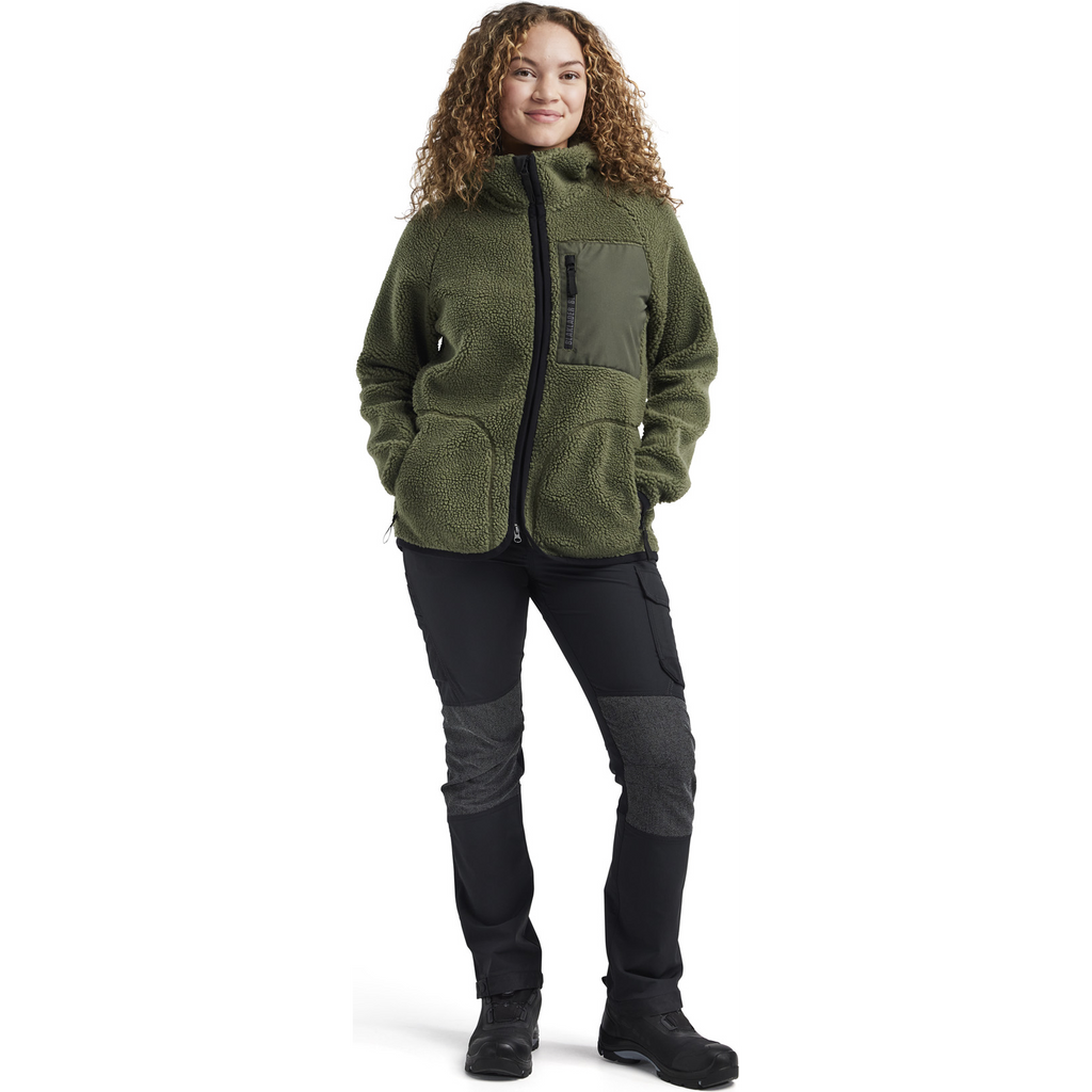 Blaklader Women's Pile Jacket, Autumn Green (4)
