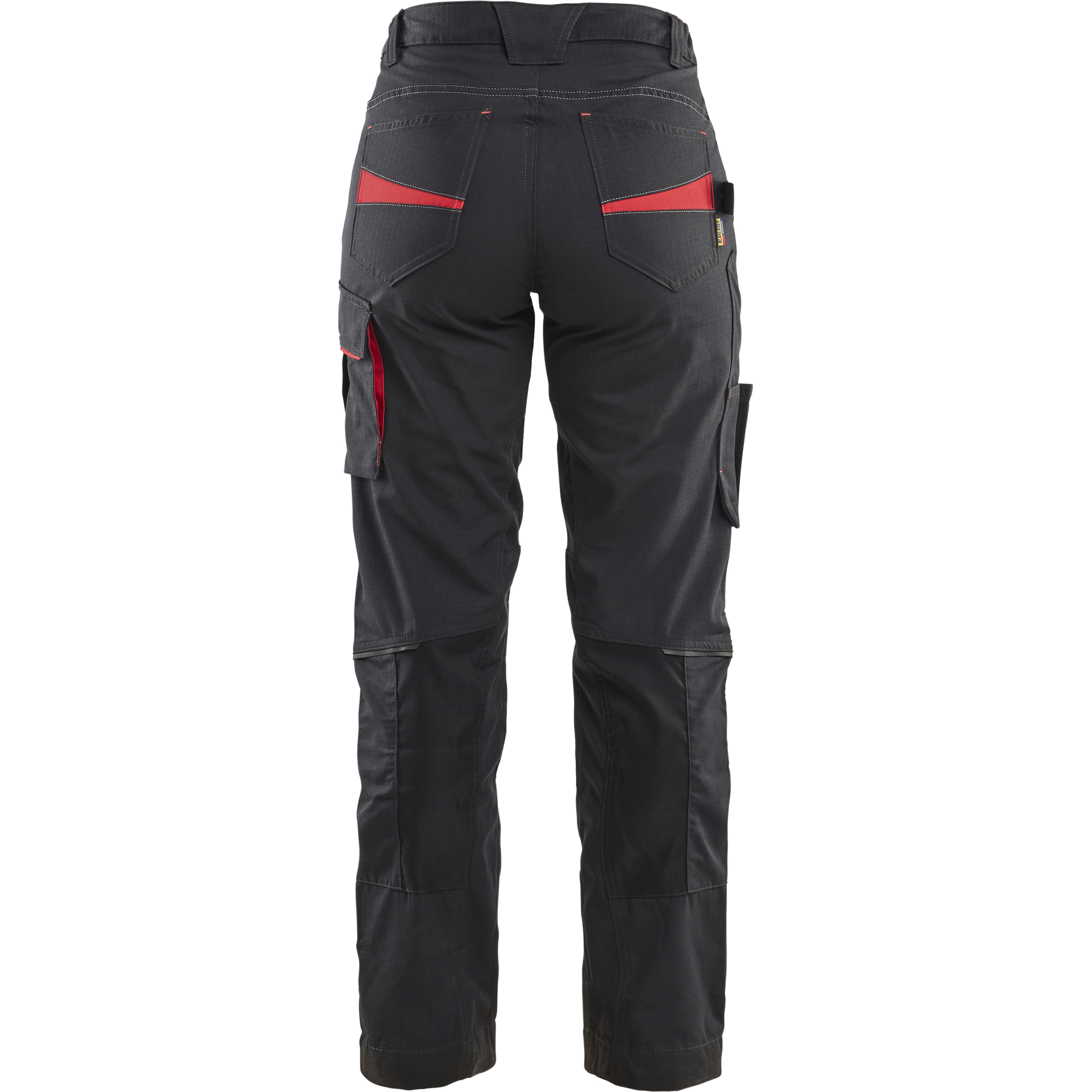 Blaklader Ladies Stretch Work Trousers, Black/Red (4)