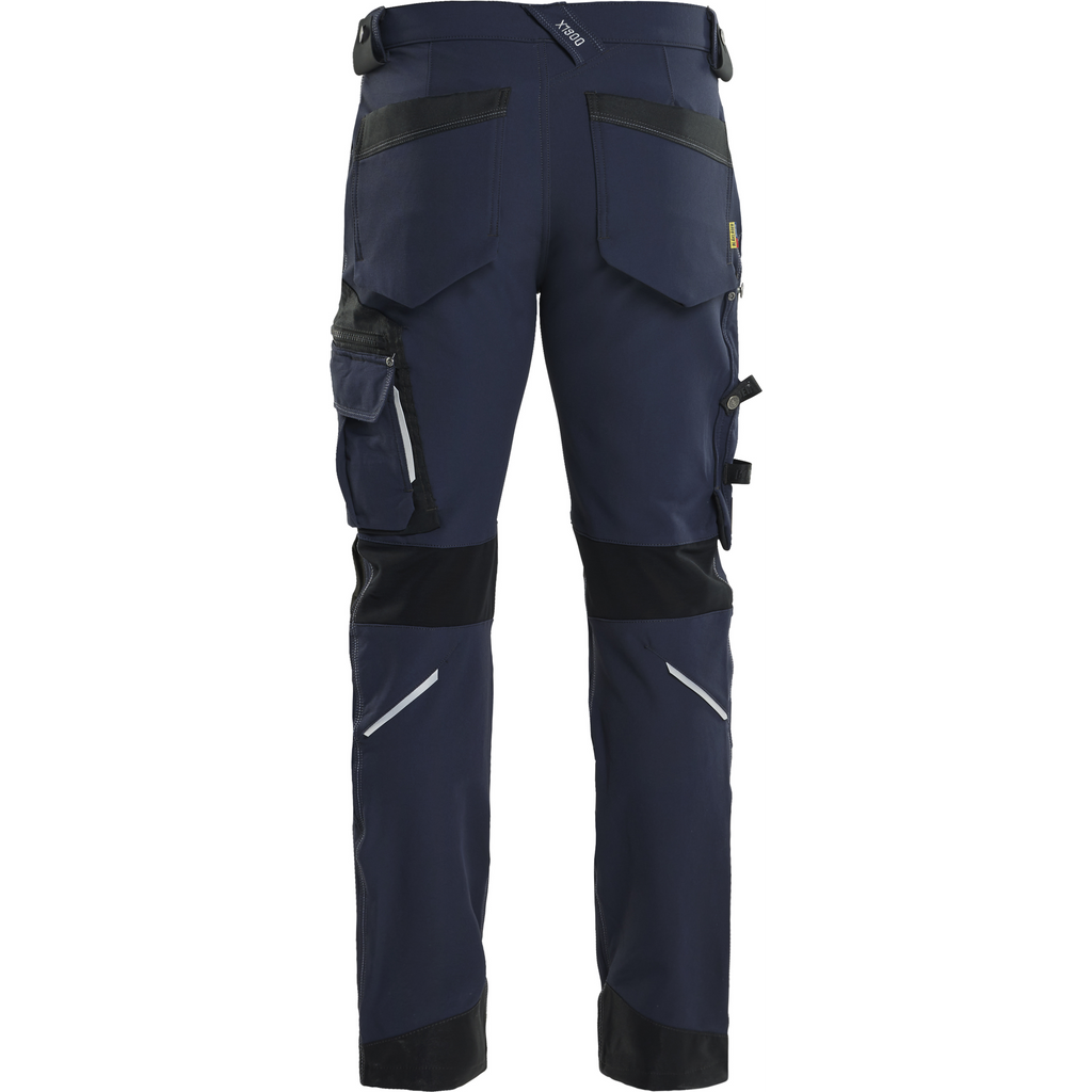 Blaklader X1900 4-Way Stretch Craftsman Work Trousers, Dark Navy/Black (4)