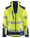 Blaklader High Vis Softshell Jacket, Yellow/Navy Blue