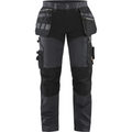 Blaklader Stretch Craftsman Work Trousers, Dark Grey/Black