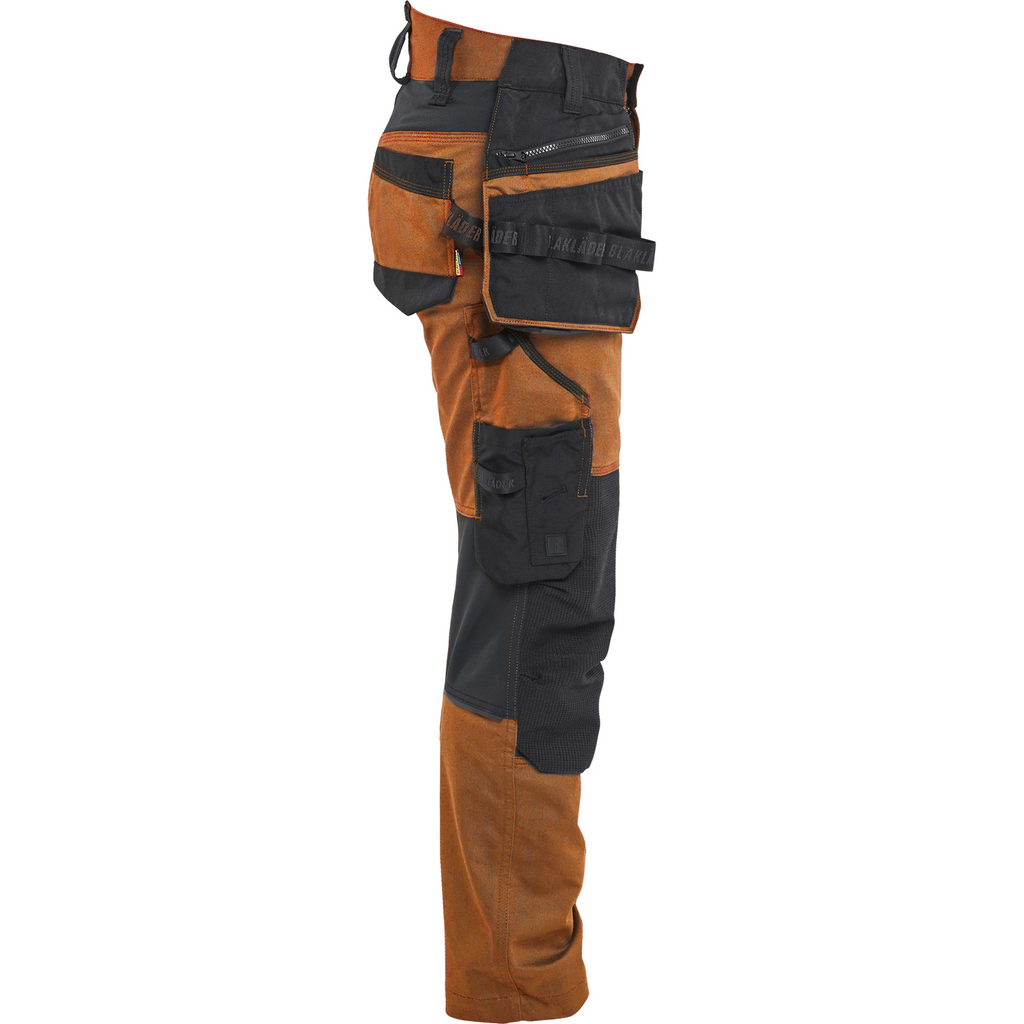 Blaklader STRIKER Women's Stretch Craftsman Work Trousers, Rust/Black (2)